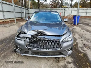 2019 Infiniti Q50 Sport with VIN JN1EV7AP6KM515983, listed as a Copart auction lot 84332744 with 59,812 mi miles and Salvage title. Bid and sale history available at DreamBid. Image 5.