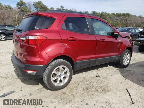 2019 Ford EcoSport SE with VIN MAJ6S3GL0KC259861, listed as a Copart auction lot 48297325 with 21,609 mi miles and Salvage Title. Bid and sale history available at carsss.com. Image 3.