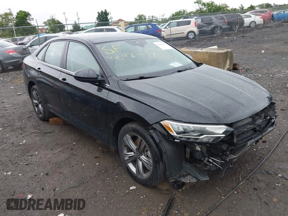2023 Volkswagen Jetta SE with VIN 3VW7M7BUXPM038075, listed as a IAAI auction lot 42314234 with 19,490 mi miles and . Bid and sale history available at DreamBid. Image 1.