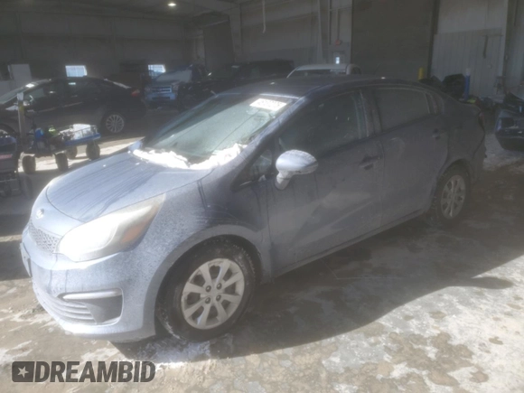 2016 Kia Rio LX with VIN KNADM4A31G6680582, listed as a Copart auction lot 46137275 with 162,608 mi miles and Salvage Title. Bid and sale history available at carsss.com. Image 1.