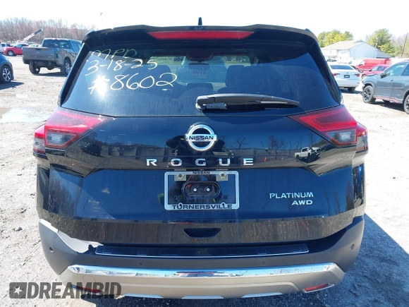 2021 Nissan Rogue Platinum with VIN JN8AT3DD4MW303574, listed as a IAAI auction lot 41868618 with 60,382 mi miles. Bid and sale history available at carsss.com. Image 16.