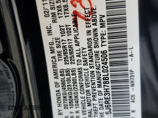 2011 Honda CR-V EX-L z VIN 5J6RE3H78BL024506, wystawiony jako Copart lot #59152695 z przebiegiem 188 158 mil mil oraz Szkoda całkowita • Salvage title. Historia ofert i sprzedaży dostępna na DreamBid. Obrazek 13.