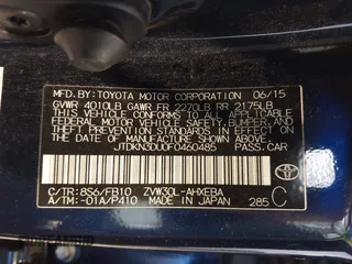 2015 Toyota Prius Four with VIN JTDKN3DU0F0460485, listed as a IAAI auction lot 42019819 with 61,200 mi miles. Bid and sale history available at carsss.com. Image 9.