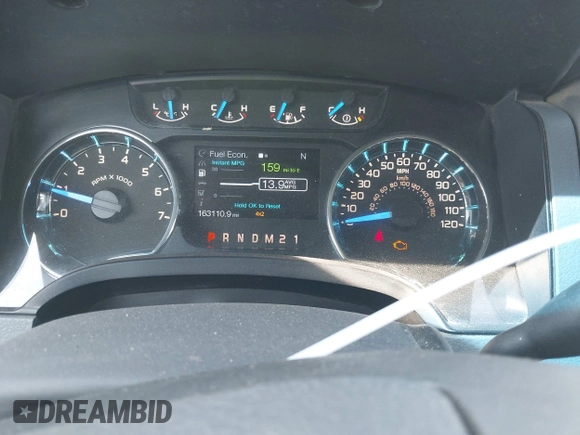 2014 Ford F-150 XL with VIN 1FTFW1ET3EFA89424, listed as a IAAI auction lot 42066869 with 163,110 mi miles. Bid and sale history available at carsss.com. Image 7.