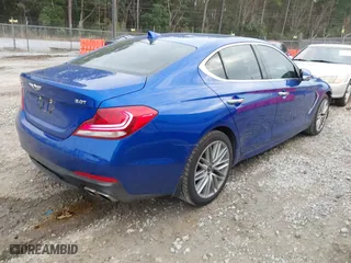 2020 Genesis G70 2.0T with VIN KMTG64LAXLU048760, listed as a IAAI auction lot 41553678 with 63,043 mi miles. Bid and sale history available at carsss.com. Image 4.