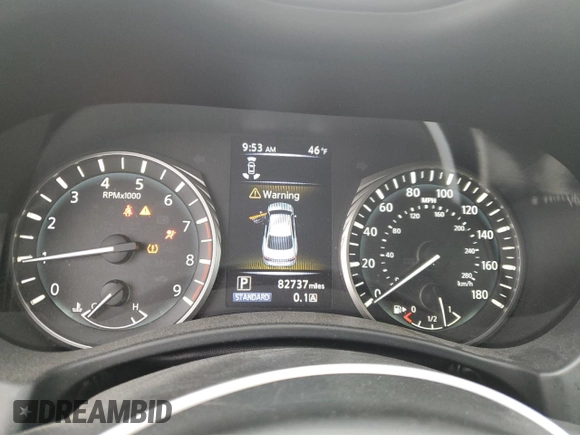 2020 Infiniti Q50 Red Sport 400 with VIN JN1FV7AR6LM660612, listed as a Copart auction lot 86182594 with 82,737 mi miles and Salvage Title. Bid and sale history available at carsss.com. Image 9.