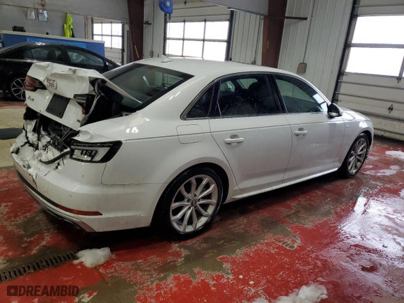 2019 Audi A4 Premium Plus with VIN WAUENAF48KN005618, listed as a Copart auction lot 89062075 with 35,073 mi miles and Salvage Title. Bid and sale history available at carsss.com. Image 3.