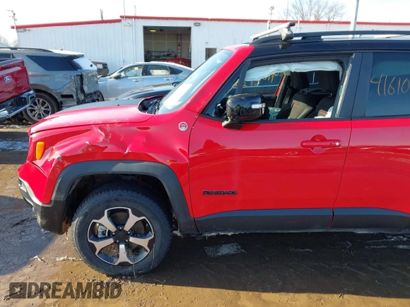 2022 Jeep Renegade Trailhawk with VIN ZACNJDC18NPN60863, listed as a IAAI auction lot 41610300 with 18,018 mi miles and . Bid and sale history available at DreamBid. Image 6.