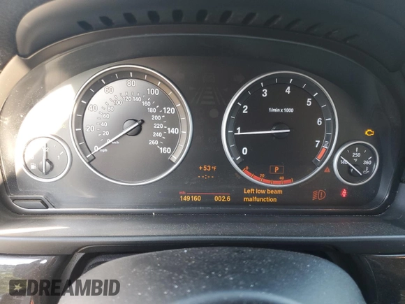 2011 BMW 5 Series 535i with VIN WBAFR7C53BC600560, listed as a Copart auction lot 52389725 with 149,160 mi miles and Salvage Title. Bid and sale history available at carsss.com. Image 9.