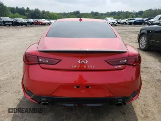 2017 Infiniti Q60 Red Sport 400 with VIN JN1FV7EK9HM610355, listed as a Copart auction lot 57042185 with 54,581 mi miles and Salvage title. Bid and sale history available at DreamBid. Image 6.