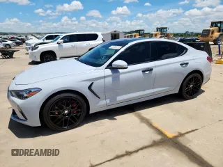 2020 Genesis G70 3.3T z VIN KMTG54LE5LU056304, wystawiony jako Copart lot #62009315 z przebiegiem 62 818 mil mil oraz Szkoda całkowita • Salvage title. Historia ofert i sprzedaży dostępna na DreamBid. Obrazek 1.