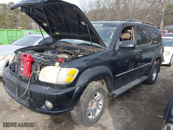 2004 Toyota Sequoia Limited with VIN 5TDZT38A34S232933, listed as a IAAI auction lot 41385987 with 232,429 mi miles. Bid and sale history available at carsss.com. Image 2.