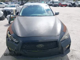 2015 Infiniti Q50 Premium with VIN JN1BV7AP8FM352195, listed as a IAAI auction lot 41968813 with 146,542 mi miles. Bid and sale history available at carsss.com. Image 12.