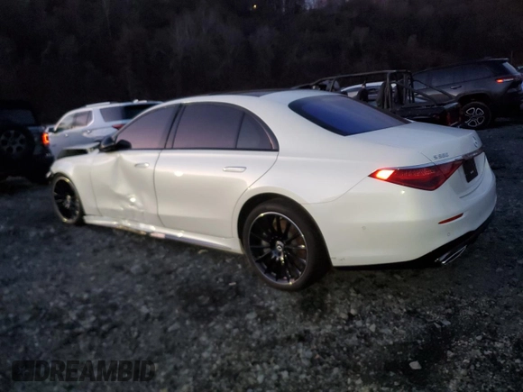 2023 Mercedes-Benz S-Class S 580 with VIN W1K6G7GB7PA236919, listed as a Copart auction lot 84039304 with 4,854 mi miles and Salvage Title. Bid and sale history available at carsss.com. Image 2.