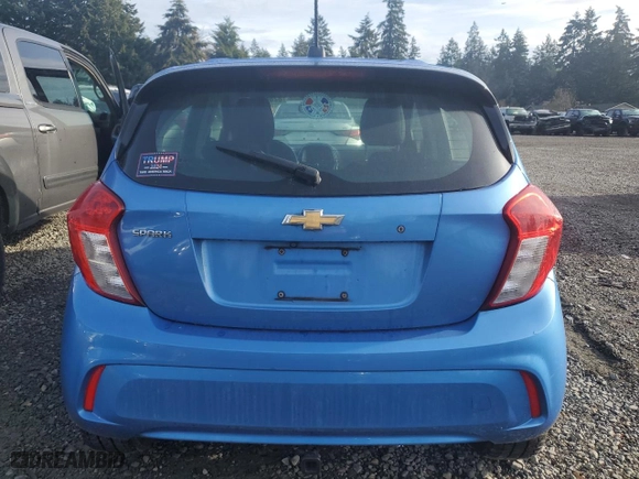 2017 Chevrolet Spark LS with VIN KL8CA6SA0HC826837, listed as a Copart auction lot 82681704 with 123,385 mi miles and Salvage Title. Bid and sale history available at carsss.com. Image 6.
