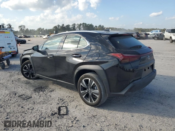 2024 Lexus UX with VIN JTHX6JBH9R2189737, listed as a Copart auction lot 77551214 with 0 mi miles and Salvage Title. Bid and sale history available at carsss.com. Image 2.
