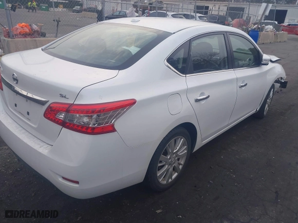 2015 Nissan Sentra S with VIN 3N1AB7APXFY350479, listed as a IAAI auction lot 41355196 with 61,075 mi miles. Bid and sale history available at carsss.com. Image 4.