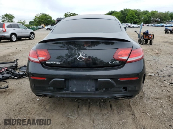 2018 Mercedes-Benz C 43 AMG with VIN WDDWJ6EB8JF684725, listed as a Copart auction lot 58220615 with 96,611 mi miles and Clean title. Bid and sale history available at DreamBid. Image 6.