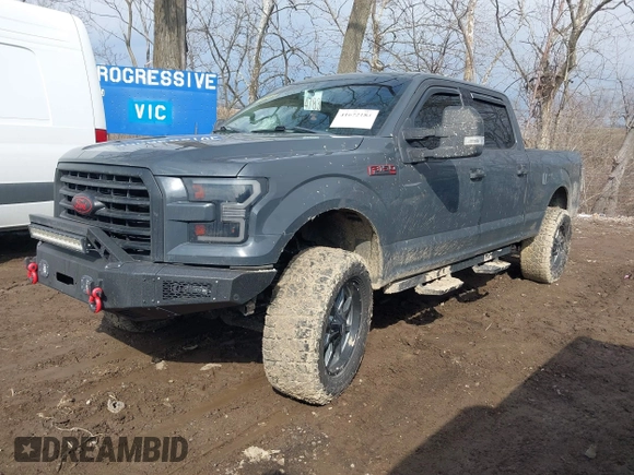2017 Ford F-150 XL with VIN 1FTFW1EG6HKE03209, listed as a IAAI auction lot 41672184 with 116,078 mi miles. Bid and sale history available at carsss.com. Image 2.
