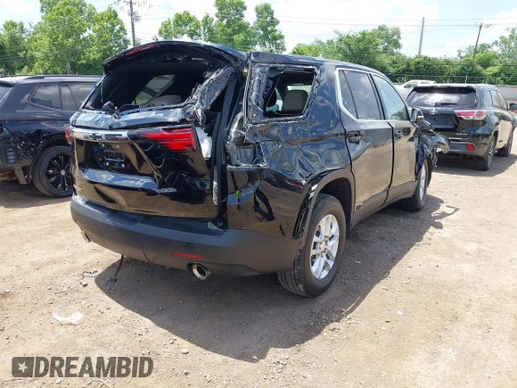 2023 Chevrolet Traverse LS with VIN 1GNERFKWXPJ265049, listed as a IAAI auction lot 42554797 with 23,385 mi miles and . Bid and sale history available at DreamBid. Image 4.