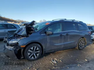 2025 Honda Odyssey EX-L with VIN 5FNRL6H69SB002182, listed as a Copart auction lot 44085465 with Not Provided miles and Salvage Title. Bid and sale history available at carsss.com. Image 1.