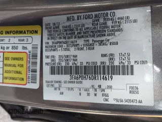 2013 Ford Fusion SE with VIN 3FA6P0H76DR114619, listed as a IAAI auction lot 41864387 with 140,296 mi miles. Bid and sale history available at carsss.com. Image 9.