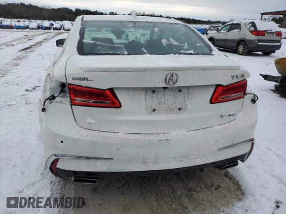 2018 Acura TLX Advance with VIN 19UUB3F70JA005505, listed as a Copart auction lot 45715695 with 49,311 mi miles and Salvage title. Bid and sale history available at DreamBid. Image 6.
