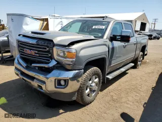 2017 GMC Sierra 2500HD SLT with VIN 1GT12TEY9HF147411, listed as a Copart auction lot 66189514 with 153,464 mi miles and Salvage Title. Bid and sale history available at carsss.com. Image 1.