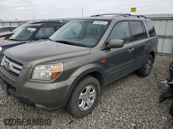 2007 Honda Pilot EX with VIN 2HKYF18417H505105, listed as a Copart auction lot 67952434 with 305,589 mi miles and Salvage Title. Bid and sale history available at DreamBid. Image 1.
