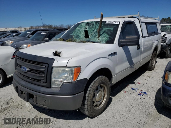 2014 Ford F-150 XL with VIN 1FTMF1CM7EKF68634, listed as a Copart auction lot 49832795 with 125,245 mi miles and Salvage Title. Bid and sale history available at carsss.com. Image 1.