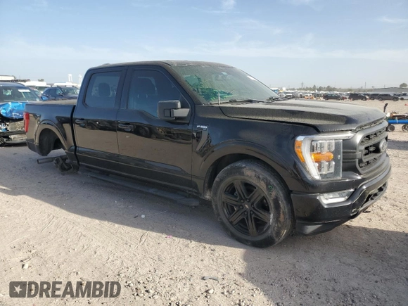 2021 Ford F-150 XL with VIN 1FTEW1CP8MFA25136, listed as a Copart auction lot 49470755 with 91,617 mi miles and Salvage Title. Bid and sale history available at carsss.com. Image 4.