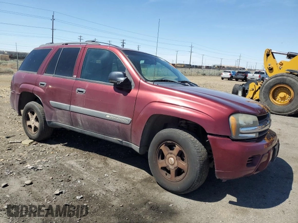 2004 Chevrolet TrailBlazer LS with VIN 1GNDT13S342444373, listed as a Copart auction lot 55796795 with 209,120 mi miles and Salvage Title. Bid and sale history available at DreamBid. Image 4.