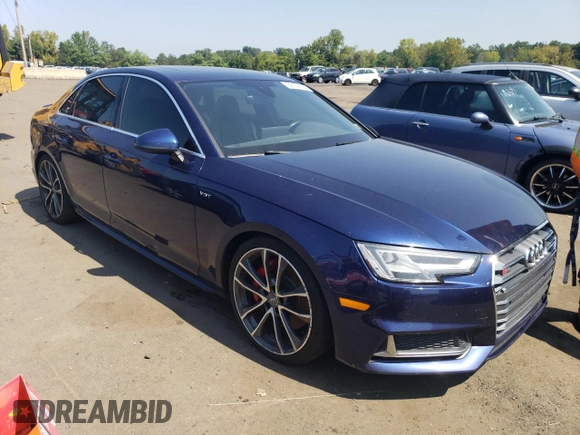 2018 Audi S4 Premium Plus with VIN WAUB4AF41JA004239, listed as a Copart auction lot 68134044 with 114,230 mi miles and Salvage Title. Bid and sale history available at carsss.com. Image 4.