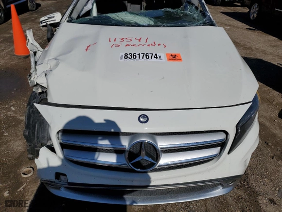 2015 Mercedes-Benz GLA-Class GLA 250 with VIN WDCTG4EB6FJ113541, listed as a Copart auction lot 83617674 with 0 mi miles and Salvage Title. Bid and sale history available at carsss.com. Image 12.