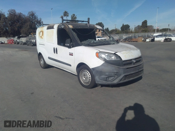 2015 Ram ProMaster City Cargo Tradesman with VIN ZFBERFAT3F6A85404, listed as a IAAI auction lot 41233394 with Not Provided miles. Bid and sale history available at carsss.com. Image 1.