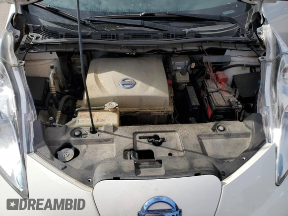 2015 Nissan LEAF SV with VIN 1N4AZ0CP1FC323120, listed as a Copart auction lot 50378055 with 26,612 mi miles and Salvage Title. Bid and sale history available at carsss.com. Image 11.