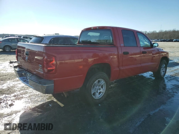 2005 Dodge Dakota SLT with VIN 1D7HE48N85S365376, listed as a Copart auction lot 43654885 with 182,708 mi miles and Salvage Title. Bid and sale history available at DreamBid. Image 3.