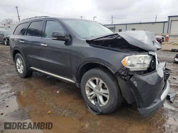 2013 Dodge Durango Crew with VIN 1C4RDHDG5DC663991, listed as a Copart auction lot 48491985 with 143,310 mi miles and Salvage Title. Bid and sale history available at carsss.com. Image 4.