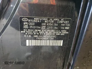 2023 Hyundai Sonata SEL z VIN KMHL64JA6PA316982, wystawiony jako Copart lot #58249575 z przebiegiem 45 073 mil mil oraz Czysty tytuł • Clean title. Historia ofert i sprzedaży dostępna na DreamBid. Obrazek 13.