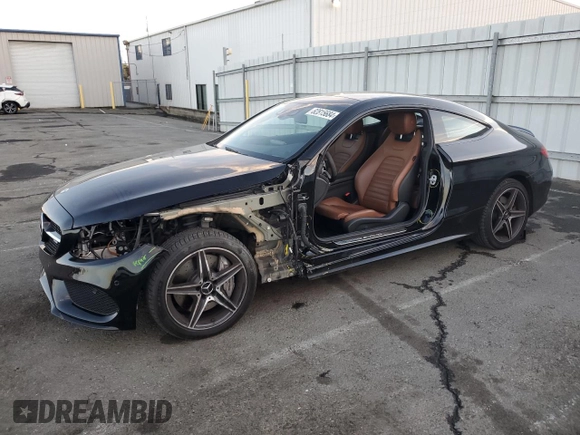 2018 Mercedes-Benz C 43 AMG with VIN WDDWJ6EB4JF640169, listed as a Copart auction lot 82815684 with 47,739 mi miles and Salvage Title. Bid and sale history available at DreamBid. Image 1.