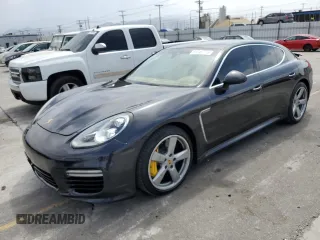 2014 Porsche Panamera Turbo with VIN WP0AC2A70EL073412, listed as a Copart auction lot 66048775 with 48,703 mi miles and Salvage title. Bid and sale history available at DreamBid. Image 1.