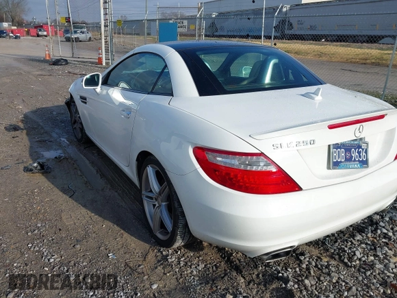 2014 Mercedes-Benz SLK 250 with VIN WDDPK4HA2EF085432, listed as a IAAI auction lot 41141812 with 65,718 mi miles and . Bid and sale history available at DreamBid. Image 3.