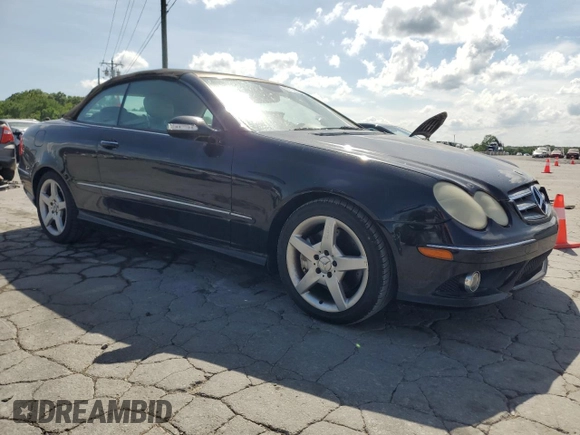 2009 Mercedes-Benz CLK 350 with VIN WDBTK56F99T107459, listed as a Copart auction lot 55199515 with 140,915 mi miles and Clean Title. Bid and sale history available at DreamBid. Image 4.
