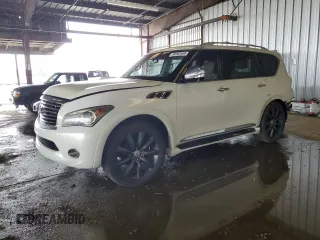 2011 Infiniti QX56 8-passenger with VIN JN8AZ2ND9B9701687, listed as a Copart auction lot 86363584 with 154,038 mi miles and Salvage Title. Bid and sale history available at carsss.com. Image 1.