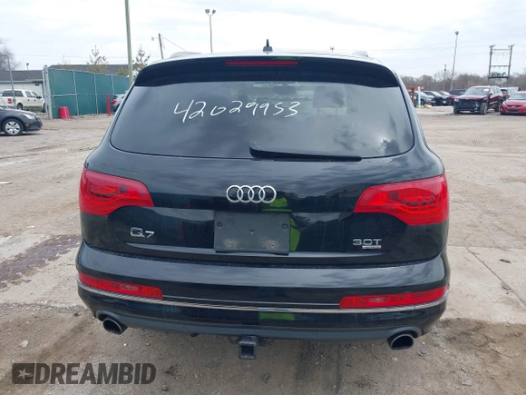 2015 Audi Q7 Premium Plus with VIN WA1LGAFE6FD013994, listed as a IAAI auction lot 42029953 with 124,148 mi miles and . Bid and sale history available at DreamBid. Image 17.