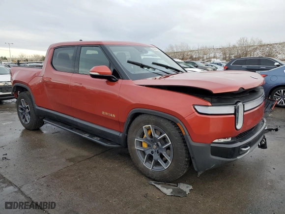 2022 Rivian R1T Launch Edition with VIN 7FCTGAAL9NN004625, listed as a Copart auction lot 84844314 with 139 mi miles and Salvage Title. Bid and sale history available at carsss.com. Image 4.