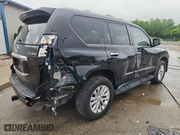 2017 Lexus GX 460 with VIN JTJBM7FX2H5149791, listed as a Copart auction lot 60327735 with 104,213 mi miles and Salvage title. Bid and sale history available at DreamBid. Image 3.