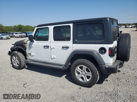 2021 Jeep Wrangler Unlimited Sport with VIN 1C4HJXKN0MW658440, listed as a Copart auction lot 52641025 with Not provided miles and Salvage title. Bid and sale history available at DreamBid. Image 2.