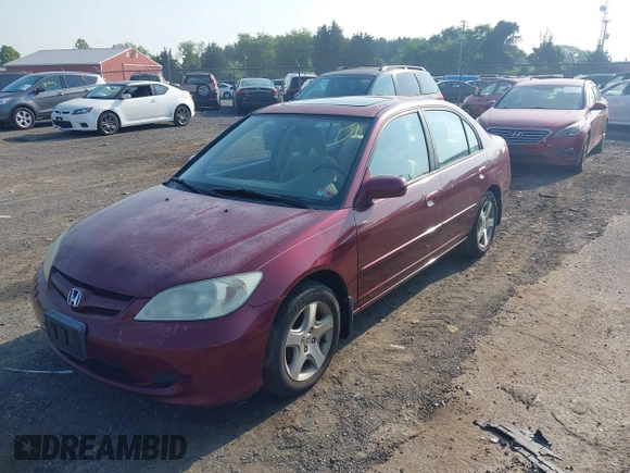 2004 Honda Civic EX z VIN 2HGES26764H621455, wystawiony jako IAAI lot #42499456 z przebiegiem 167 225 mil mil oraz . Historia ofert i sprzedaży dostępna na DreamBid. Obrazek 2.