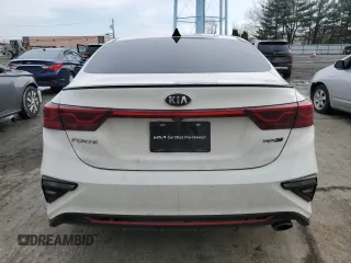 2020 Kia Forte GT-Line with VIN 3KPF34AD9LE200252, listed as a Copart auction lot 42927995 with 56,340 mi miles and Salvage Title. Bid and sale history available at carsss.com. Image 6.